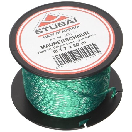 Construction rope STUBAI Plumb Bobs Line 1.7mmx50m, green - Stubai
