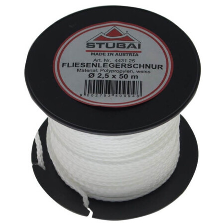 Construction rope STUBAI Tile Line 2.5mmx50m, white - Stubai