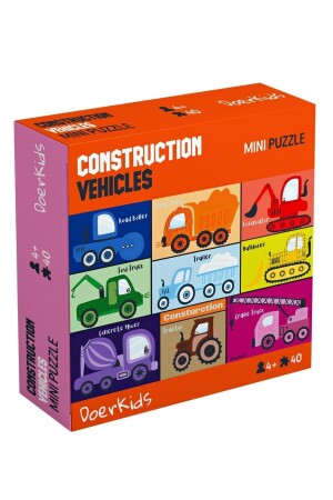 Construction Vehicles Construction Machinery Mini Puzzle 40 Pieces Age 4 - Doerkids