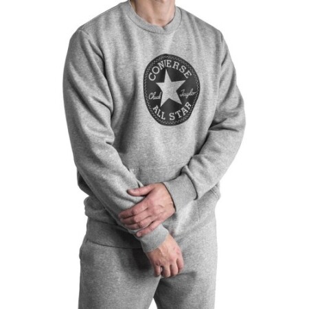 Converse Jumper Chuck Patch Graphic Crew VGH Grey - Converse