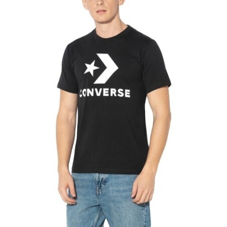 Converse T-shirt Star Chevron Tee Black 10007888 001 - Converse
