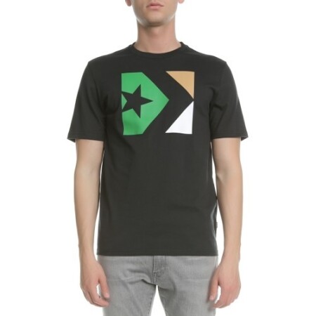 Converse T-shirt Star Chevron Tri Color Tee Black - Converse