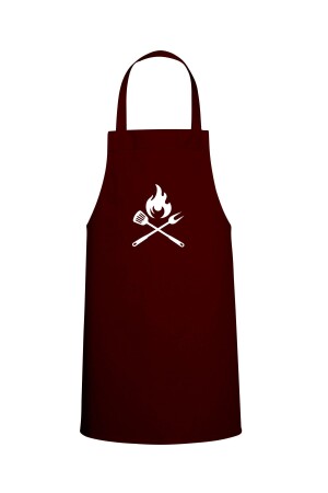 Cook Custom Printed Chef Kitchen Apron Claret Red TTMO0502 - Tasarım Trend