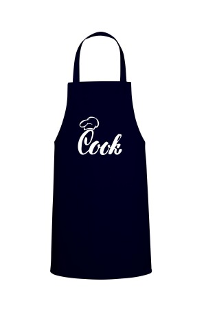 Cook Özel Baskılı Chef Mutfak Önlüğü Lacivert TTMO0503 - Tasarım Trend