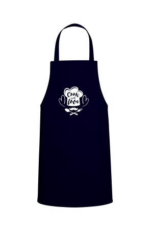 Cook With Love Yazılı Özel Baskı Chef Mutfak Önlüğü Lacivert TYC00597864159 - Tasarım Trend
