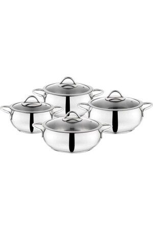 Cookhaus Steel Kochgeschirrset 8-teilig Inox 8699131661796 - Schafer