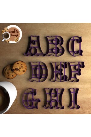Cookie Mold Circus Bubble Font Alphabet Set 6 - CookieKonsept