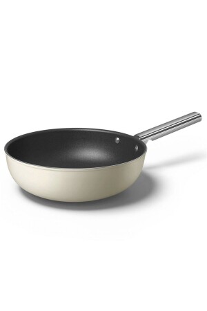 Cookware 50's Style Krem Wok Tava 30 Cm CKFW3001CRM - Smeg