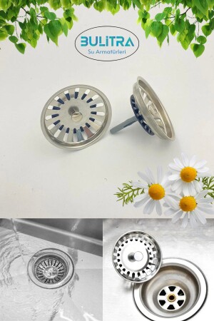 Çöpmak Sink Strainer Sink Drain Strainer Kitchen Sink Sink Strainer Metal Tea Strainer - Bulitra Su Armatürleri