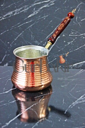 Copper Battal-Large Size Wooden Handle Coffee Pot for 7-8 Persons grbkrczvebttl1 - GÜR BAKIR