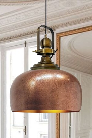 Copper Color Antique Headboard Single Chandelier Living Room Desktop Kitchen Cafe Single Pendant Lamp Vintage BMM2040E - Bamyum
