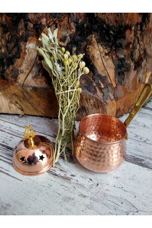 Copper Incense Burner Sage and Peganum Herb Ritual Package TUTSU - Maraş Bakırcılık