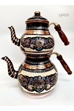 Copper King Size Teapot Set BTTLBYÇYDNLK - ErzincanBakır