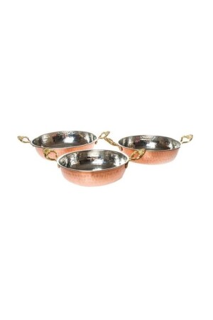 Copper Pan Pan Set 3 Pieces 3LUTAVA - Yıldırım