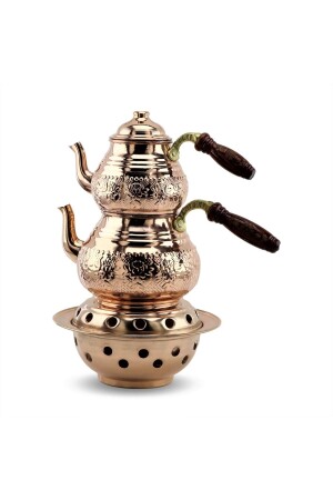 Copper Printed Copper Teapot 2.8 Lt And Metal Heater GS001884 - MORYA