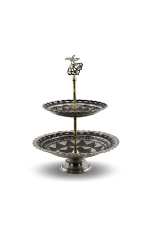 Copper Snack Bowl Embroidered Two-Tier GS001585 - MORYA