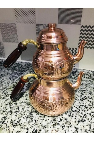 Copper Teapot Family Size Clover Patterned Copper Teapot bkryonca - MARATON