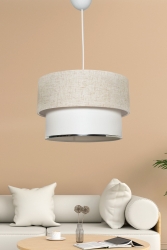 Corbeu Single Pendelleuchte Kronleuchter Cremeweiß Mdrn-45 SH227 - hmydesign