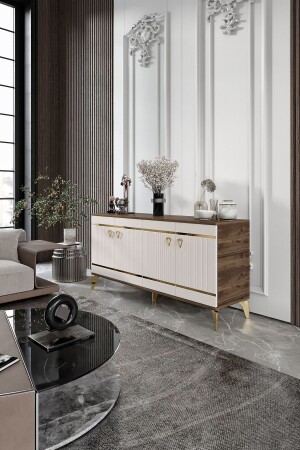 Cord Console MDF Mebrane Cover Ebru Ceviz K2030 - Mapa