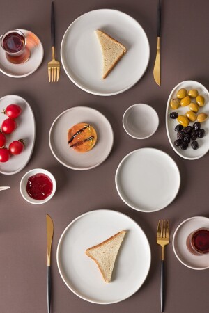 Cordelia Gray 26 Piece Porcelain Breakfast Serving Set for 6 People 153. 03. 08. 1055-1 - Karaca