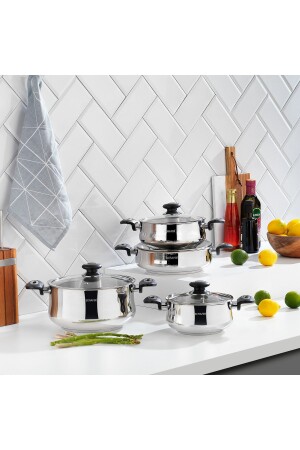 Cordell Steel Cookware Set-8 Pieces. -black 1S0832-13002-SIY01 - Schafer