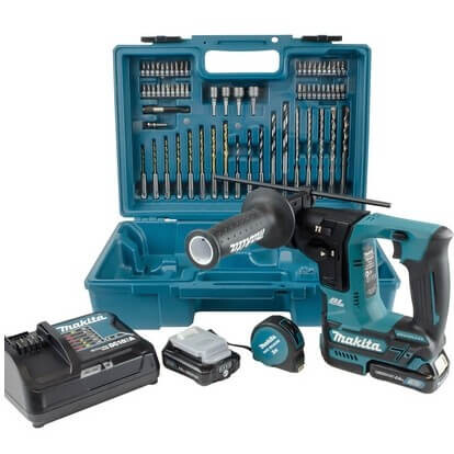 Cordless hammer drill with accessories MAKITA HR140DWAE1 - Makita