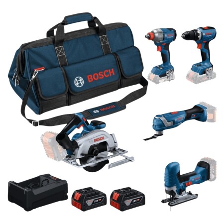 Cordless tool set BOSCH 18V GSR+GDX+GKS+GOP+GST - Bosch