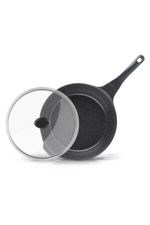 Core Wok Pan with Glass Lid 28 Cm Light Gray MDSCMKPK - ThermoAD