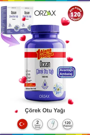 Çörek Otu Yağı 1000 mg 60 Kapsül 2 Adet - Ocean