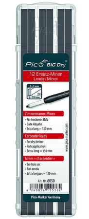 Cores for marking dry wood for PICA 2H BIG Dry marker, 12 pcs. - PICA