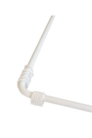 Cornered Bathroom Pipe, Bathroom Curtain Hanger 90x90x90cm White PADKBWHITE - Prado