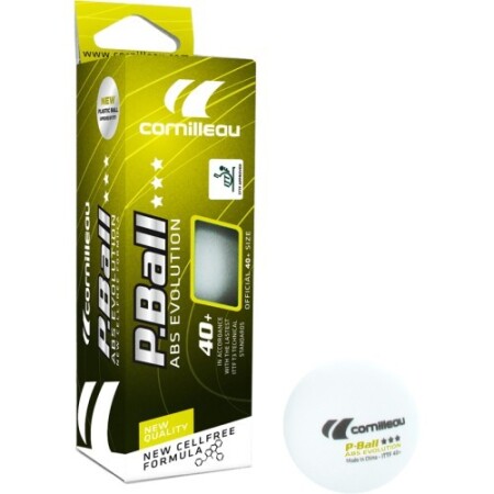 Cornilleau P-Ball ABS Evolution 3*** White x3 - Cornilleau