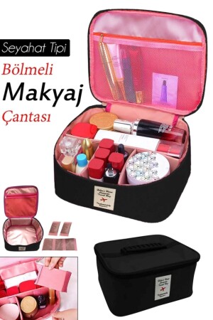 Cosmetic Makeup Bag with Handle Travel Set Makeup Accessories Organizer 24x21x11 Cm - Helen's Home