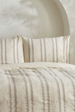 Cosmos 100% Cotton Double Duvet Cover Set Beige - Karaca Home