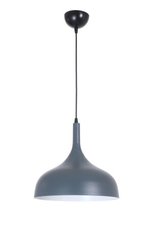 Cosmos Modern Design Cafe - Kitchen - Living Room - Living Room - White Single Chandelier in Metal Anthracite cosmosb - Fer Avize