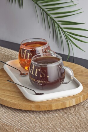 Costa 400ml Mr.& Mrs.Double Glass Mug 13771 - Perotti