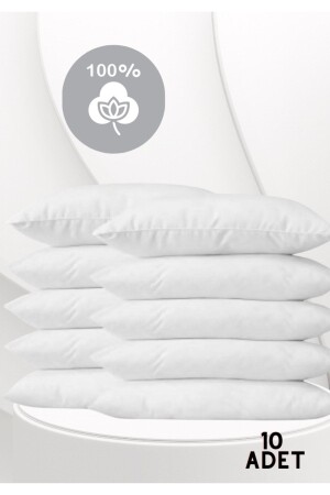 Cotton 50x70 White Inner Lining, Zippered Pillowcase, 10-Pillow Pillowcase 1453 - Sheri Home Tekstil