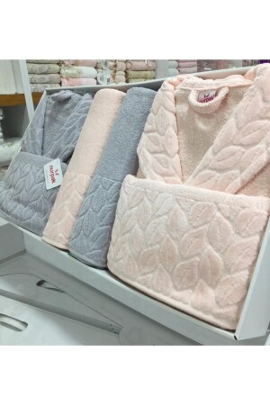 Cotton 8 Piece Women Men Family Bathrobe Set - Nurpak