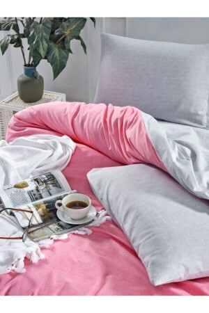 Cotton Dark Blue Single Duvet Cover Sets V7 Pink DarkBLUEE22 - Sheri Home Tekstil