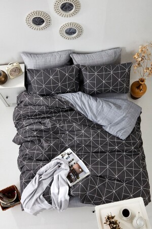 Cotton Double Duvet Cover Set Line 1048 - BONJARDİNHOME