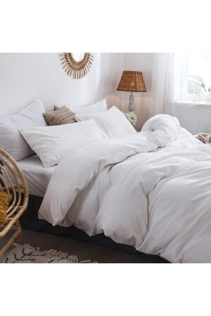 Cotton Double White Duvet Cover Set BYZ200 - Belsina Home