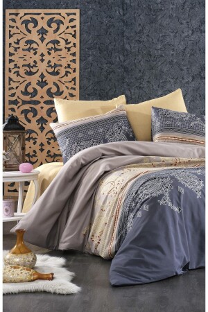 Cotton - Fitted Sheets Duvet Cover Set Single Arven - Cream GRM0004 - GARDEN ROOM