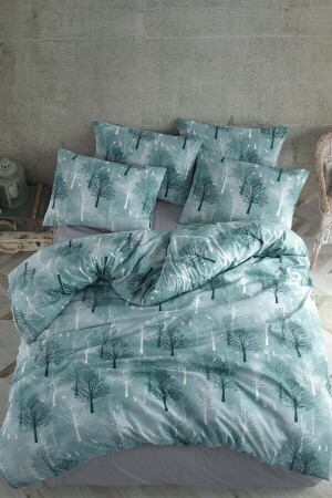 Cotton Green Tree Double Duvet Cover Set CA25488 - Sheri Home Tekstil