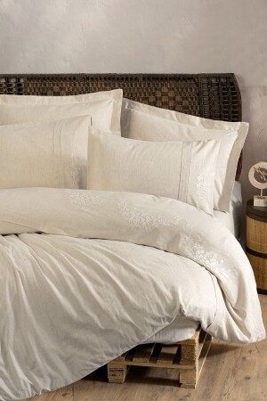 Cotton Linen Double Duvet Cover Set Forbes 8680108067895 - Cotton Box