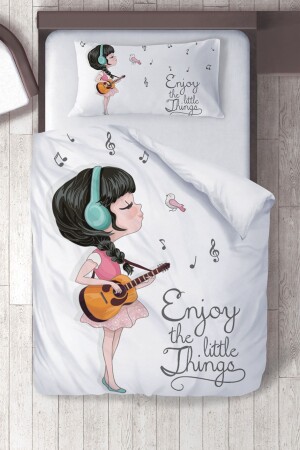 Cotton Micro Satin Guitar Girl's Room Children's Duvet Cover Set ibrtnb085 - instababyrooms