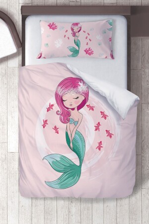 Cotton Micro Satin Mermaid 2 Kids Room Children's Duvet Cover Set ibrtnb180 - instababyrooms