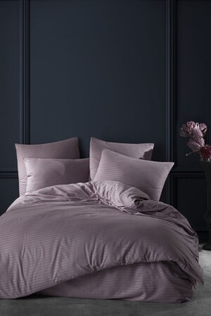 Cotton Satin Double Duvet Cover Set with Elastic Sheets LUX STRIPED - VENICA MASCUSE