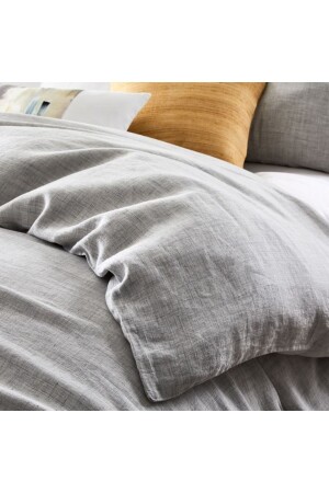 Cotton Single Duvet Cover Set 160x220 - Castle Gray 01V744 - Sheri Home Tekstil
