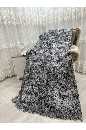 Cotton Sofa - Sofa Bed Cover 170x220 Pied Black - Özlü Home