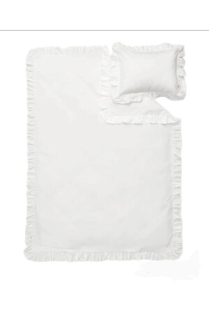 Country Ruffle Baby Duvet Cover Set White - Ege Home Decoration&Accessories
